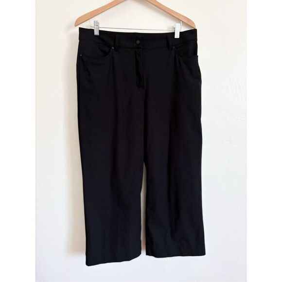 Lululemon city sleek 5 pocket wide leg high rise 7/8 length pant black size 32 - Picture 2 of 7